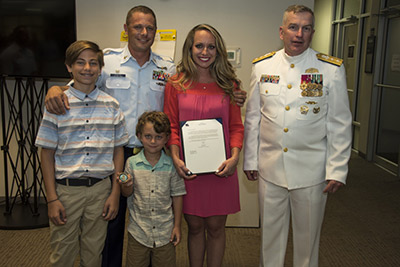 Deleah recognized by Admiral Peter Brown.